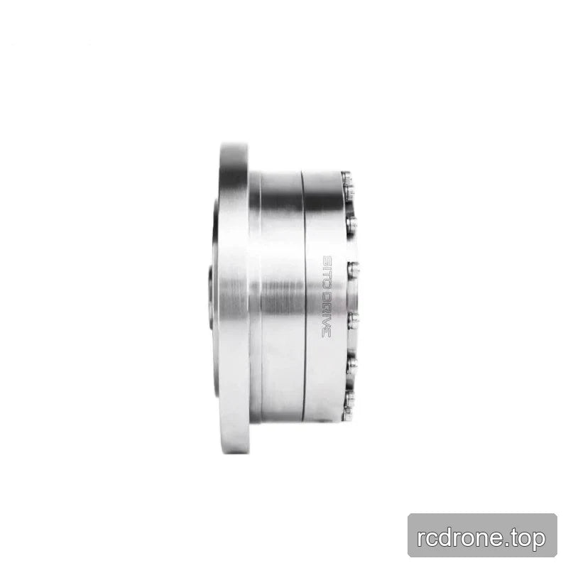 Side profile of the SITO DRIVE CS-32-I reducer showing its cylindrical housing, front flange thickness, and side bolts.