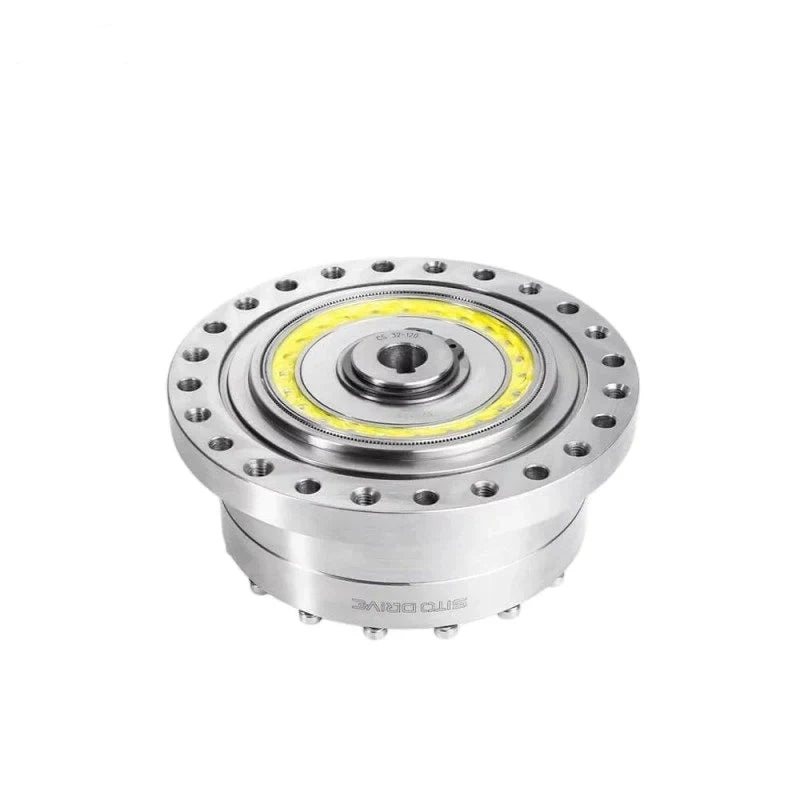 SITO DRIVE CS-32-I reducer viewed from above, showing the circular flange, central shaft opening, and yellow ring.