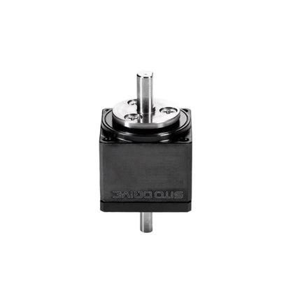 SITO DRIVE CSMini-05-1U-U micro harmonic reducer with circular shaft plate and four mounting-corner fasteners.