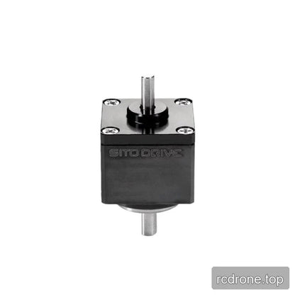 SITO DRIVE CSMini-05-1U-U micro harmonic reducer showing a square top face with four corner screws and opposing shafts.