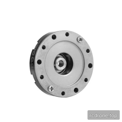 Rear face view of the SITO DRIVE HD-03 reducer with a silver circular plate, center opening, and surrounding threaded holes.