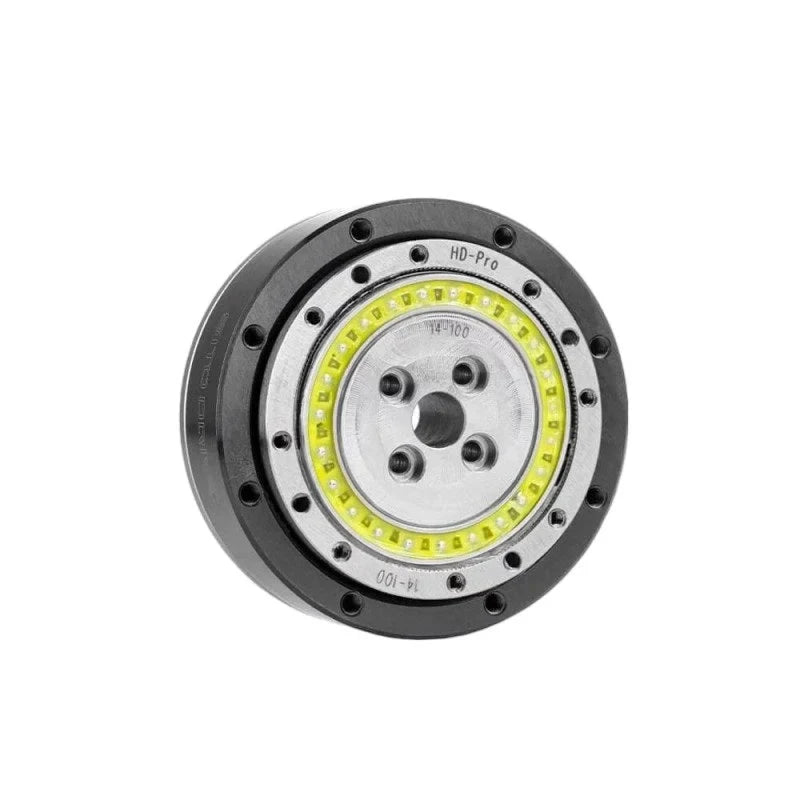 Front-facing SITO DRIVE HD-11 Pro reducer with a silver mounting plate, central bore, and yellow ring detail.
