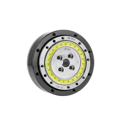 Front-facing SITO DRIVE HD-11 Pro reducer with a silver mounting plate, central bore, and yellow ring detail.