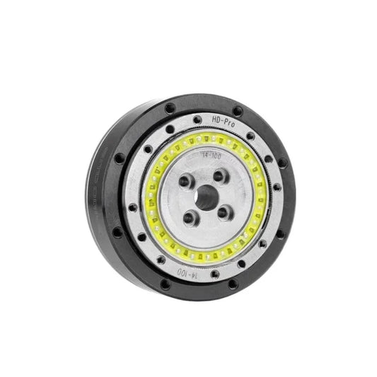 Front-facing SITO DRIVE HD-11 Pro reducer with a silver mounting plate, central bore, and yellow ring detail.