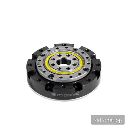 Angled top view of the SITO DRIVE HD-11 reducer showing the recessed center bore, threaded holes, and black housing.