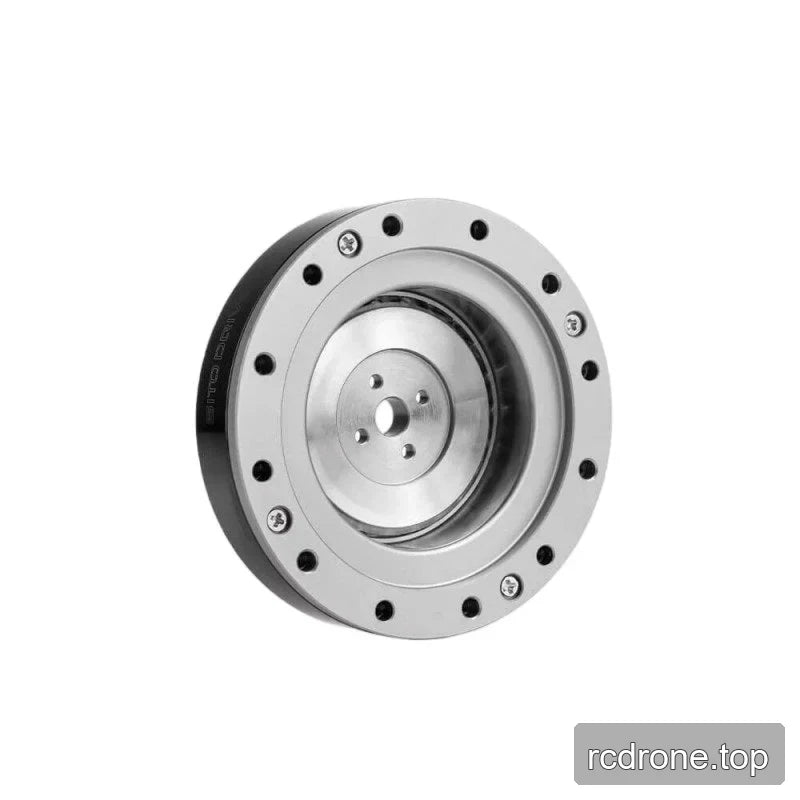 Rear three-quarter view of the SITO DRIVE HD-14 Pro reducer with a silver rear flange and recessed central hub.