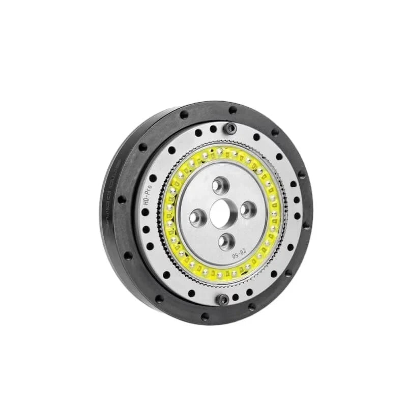 Front-facing SITO DRIVE HD-17 Pro reducer with a silver mounting face, central bore, and yellow ring detail.