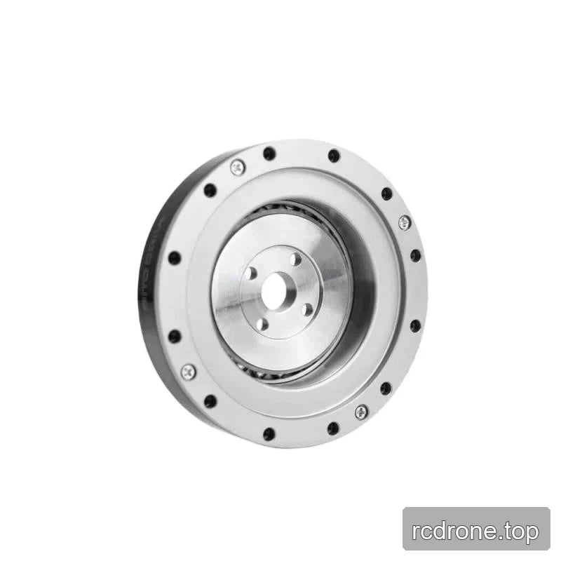 Rear-facing view of the SITO DRIVE HD-17 Pro reducer with a recessed silver center, central bore, and perimeter holes.