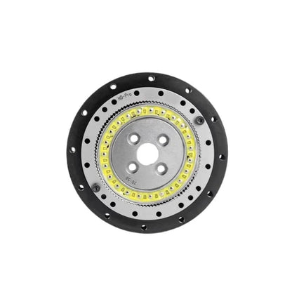 Straight-on front view of the SITO DRIVE HD-17 Pro reducer showing the central opening and yellow inner ring.