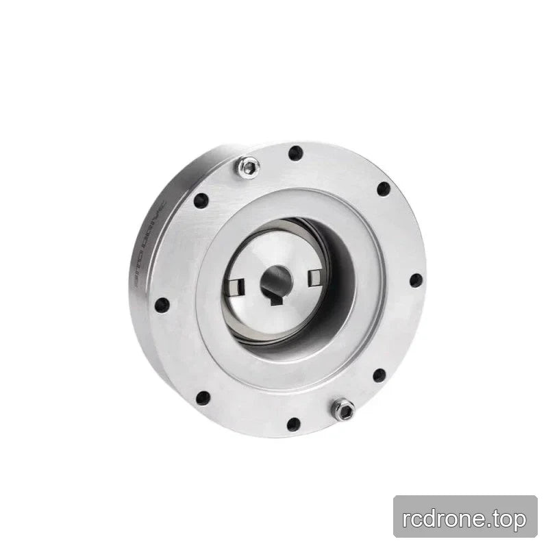 Rear angled view of the SITO DRIVE HS-14-I reducer with recessed central coupling area and circular mounting flange.