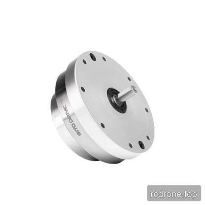 Angled rear view of the SITO DRIVE HS-14-IV reducer with protruding shaft, circular mounting plate and side branding.