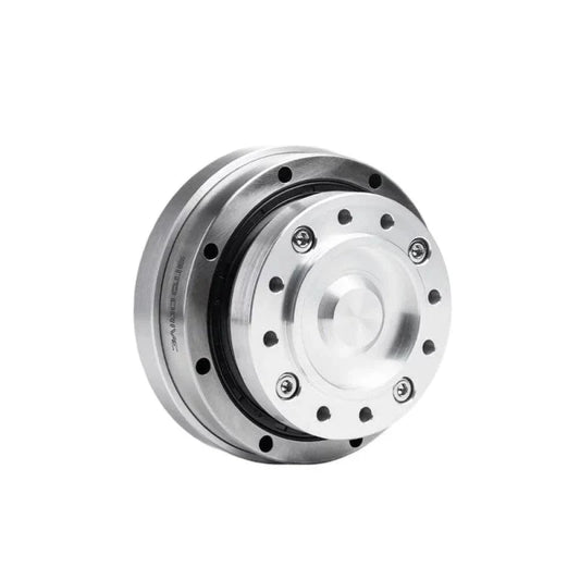 SITO DRIVE HS-14-IV reducer shown from the front, with a circular mounting face, bolt holes and outer housing.