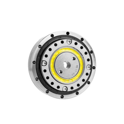 Front view of the SITO DRIVE HS-17-III reducer showing a circular bolt pattern, black ring, and yellow grease-filled center.