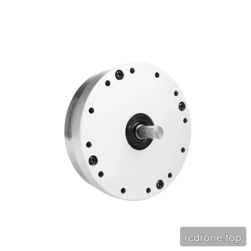 Angled face view of the silver SITO DRIVE HS-17-IV reducer with a short central output shaft and mounting holes.