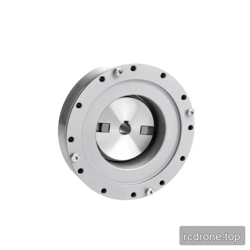 Rear angled view of the SITO DRIVE HS-20-I reducer showing the large central recess, inner metal disc, and mounting holes.