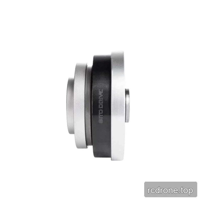 Side profile of the SITO DRIVE HS-20-II reducer showing the slim black center housing between silver end plates.