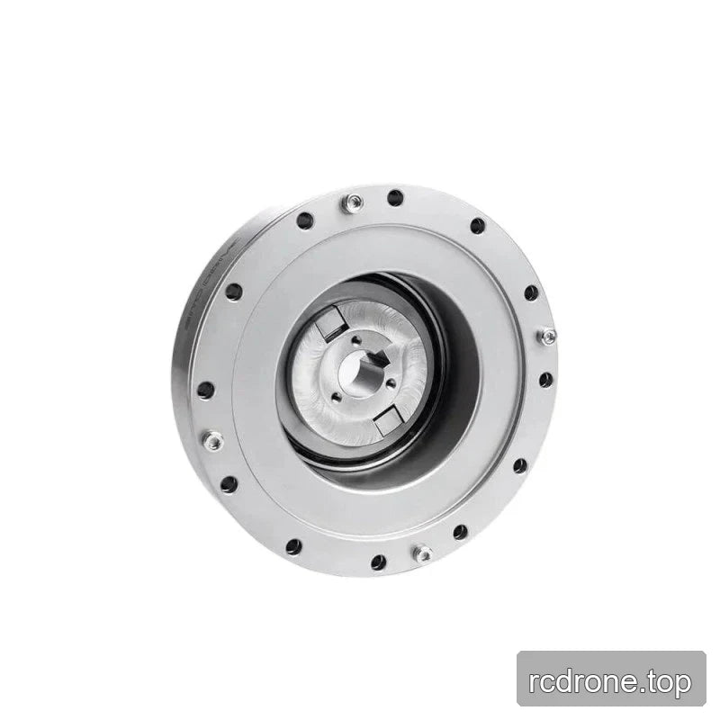 Rear angled view of the SITO DRIVE HS-25-I reducer showing the back mounting face and recessed central keyed opening.