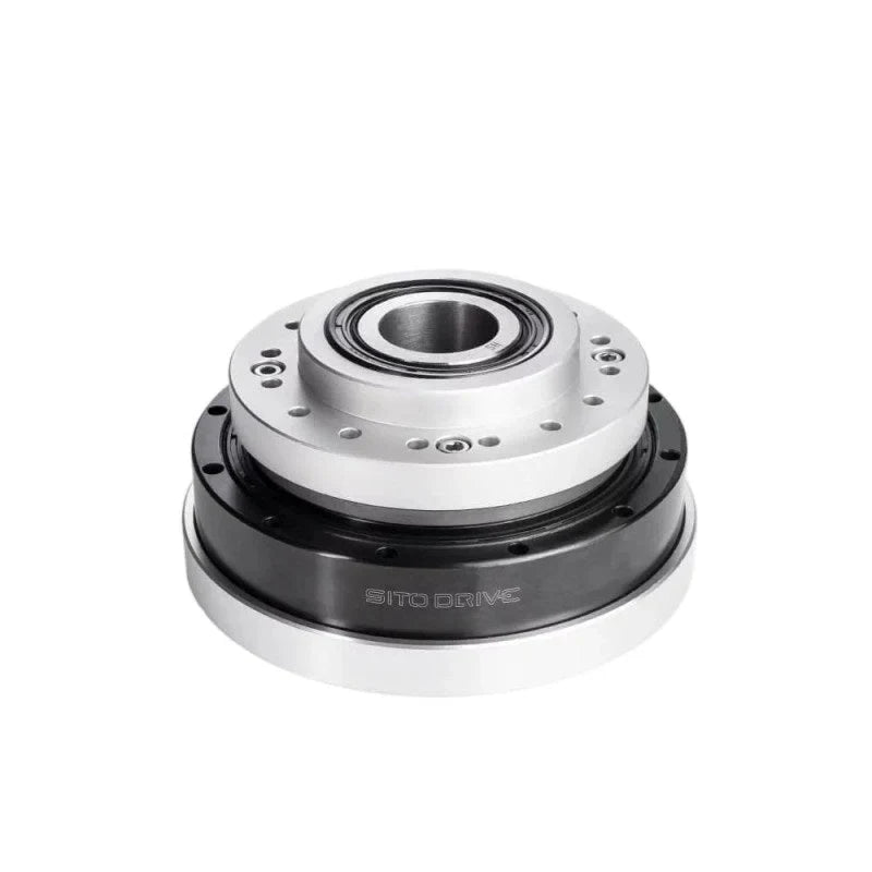 SITO DRIVE HS-25-II reducer in a raised three-quarter view, showing the upper central bore and black body band.