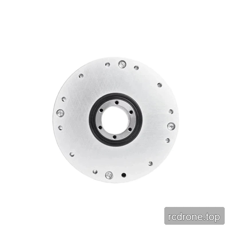 Rear circular face of the SITO DRIVE HS-25-II reducer, with a central opening, black ring, and mounting holes.