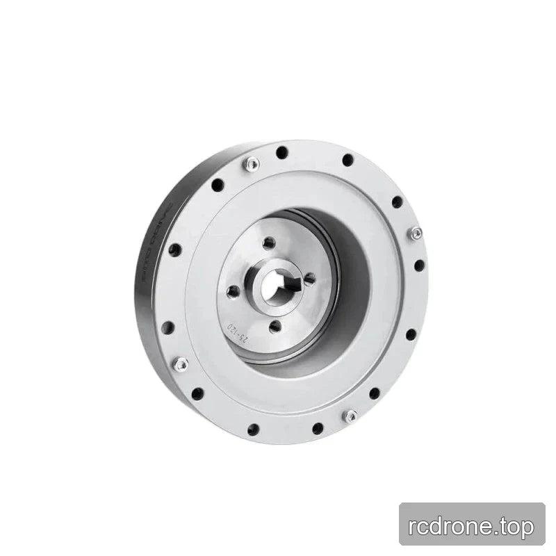 Rear angled view of the SITO DRIVE HS-25-III reducer showing a recessed circular face, central keyed bore, and outer mounting holes.