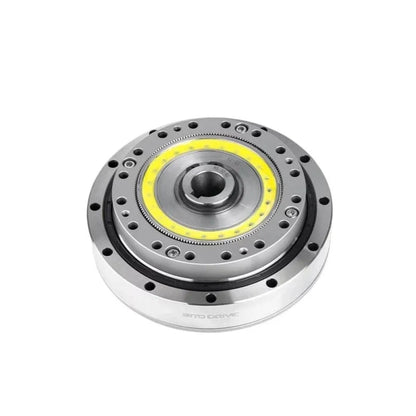 Angled front view of the SITO DRIVE HS-32-I reducer showing its circular mounting face, central bore, and housing depth.