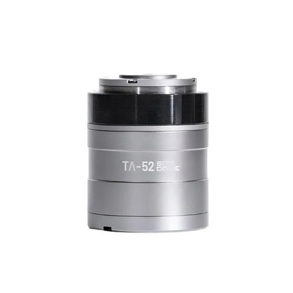 Front-facing view of the silver SITO TA-52 rotary actuator with a dark upper band and engraved model marking.
