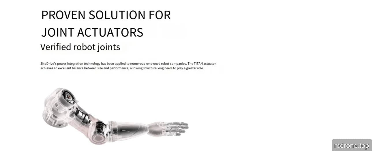 Robot arm joint actuator application graphic