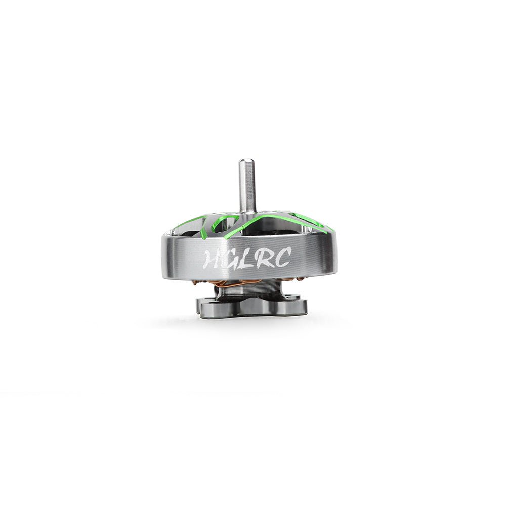 SPECTER 1202.5 11000KV brushless motor side profile with HGLRC logo and protruding shaft