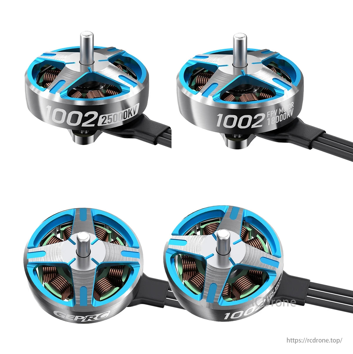 Speedx2 Brushless FPV Motor, GEPRC SPEEDX2 1002 Brushless Motor for 1.6-2" drones with 25000KV and 18000KV options, suitable for DIY FPV setups.
