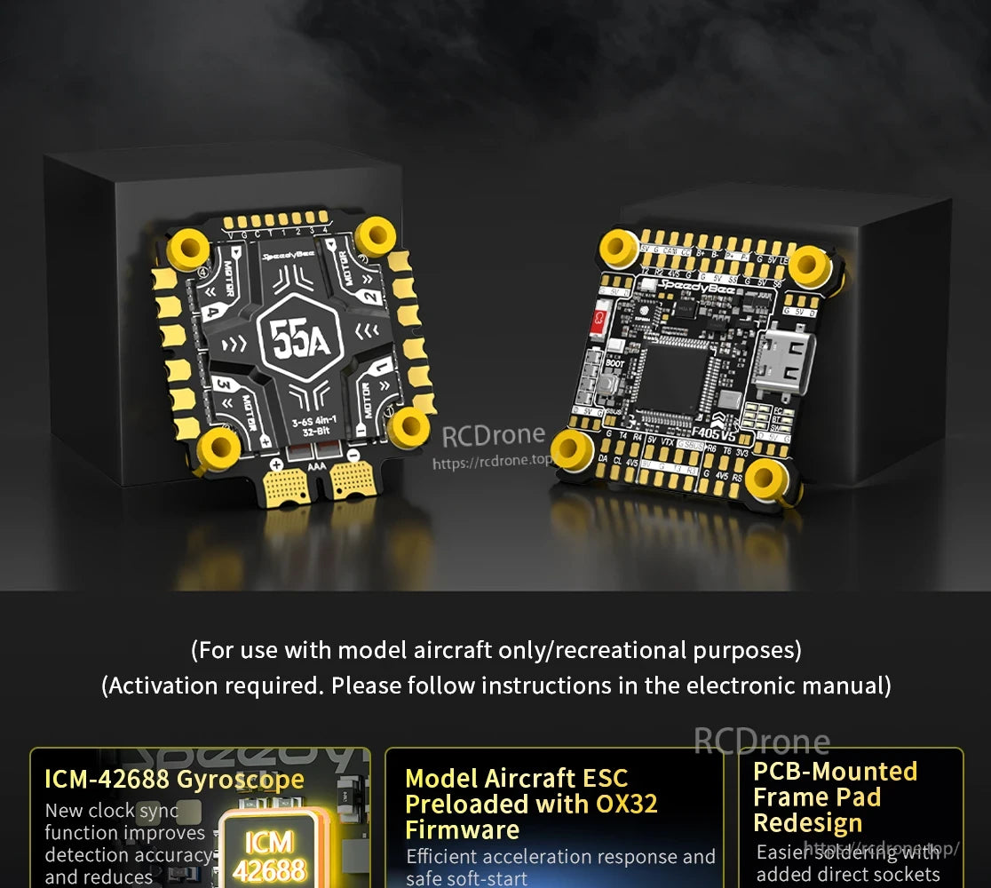 SpeedyBee F405 Model Aircraft, Model aircraft FC and ESC stack with gyro and wireless tuning