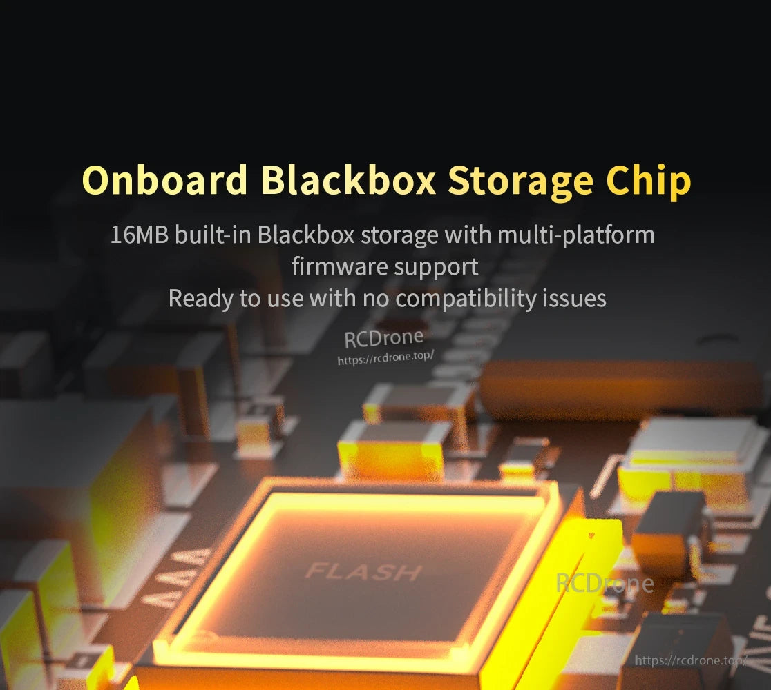 SpeedyBee F405 Model Aircraft, Built-in 16 megabyte blackbox storage supports multiple platforms seamlessly
