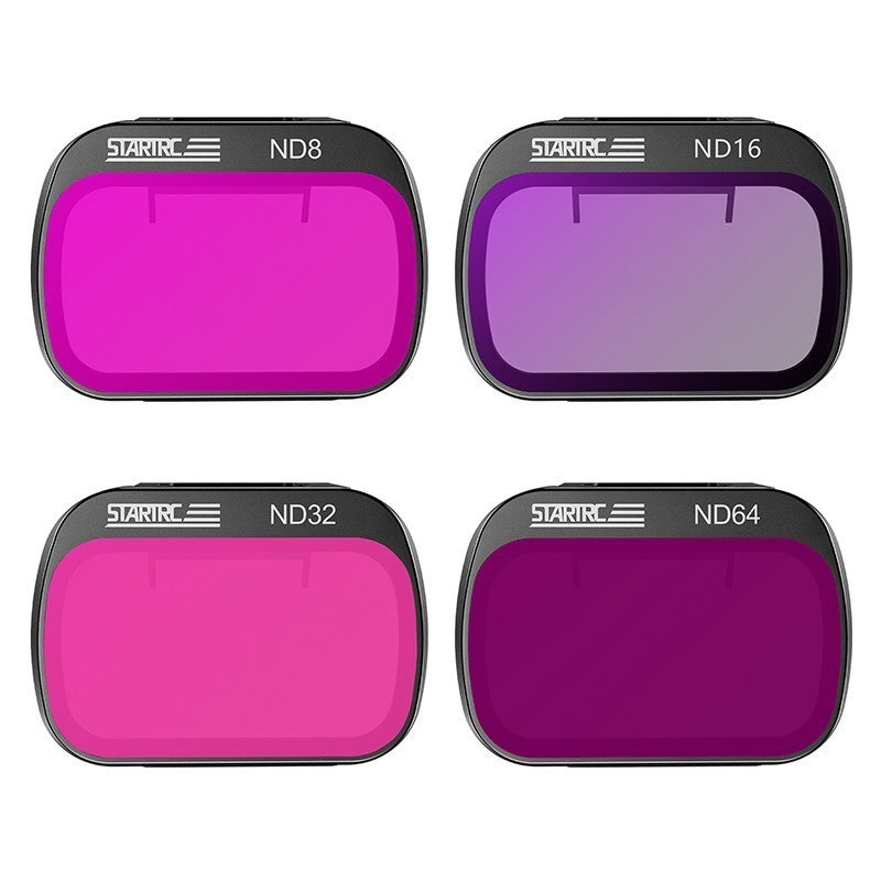 Uvafly Mini 4K ND-filter, filterset voor DJI drones 4-pack (ND8/ND16/ND32/ ND64