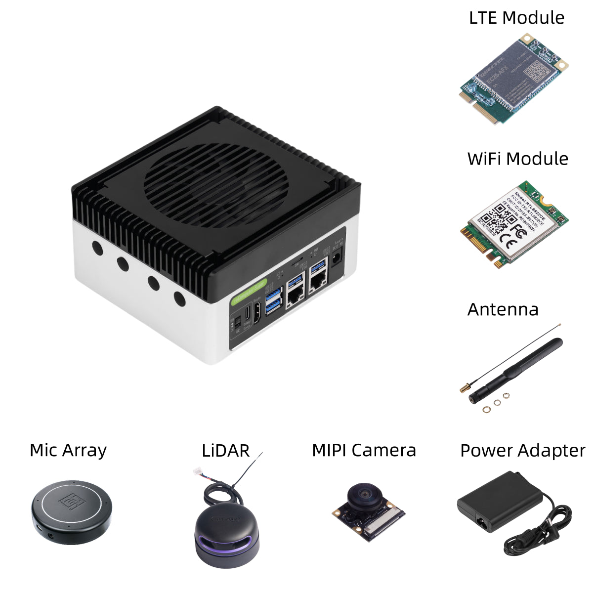 reComputer Super J401 Edge AI Device, Orin NX 8GB/16GB, up to 157 TOPS, 10–40W, JetPack 6.2, rich I/O