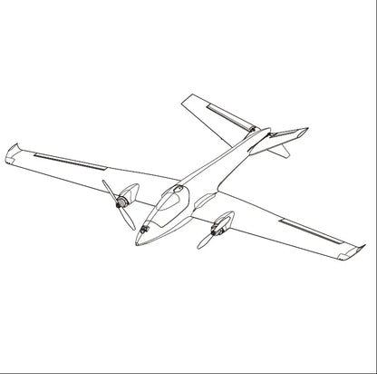 ATOMRC Swordfish fixed wing accessories replacement parts overview diagram of aircraft layout