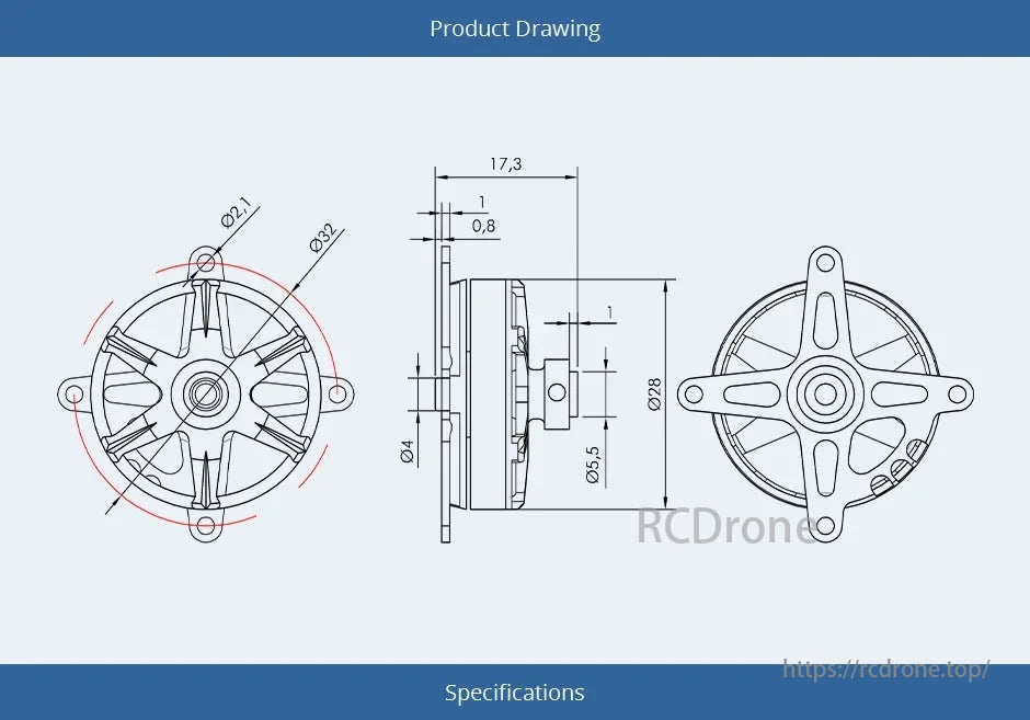 T-Motor, Key Features for Indoor F3P/Fixed Wing aircraft with optimized motor and cooling structure for freestyle flying.