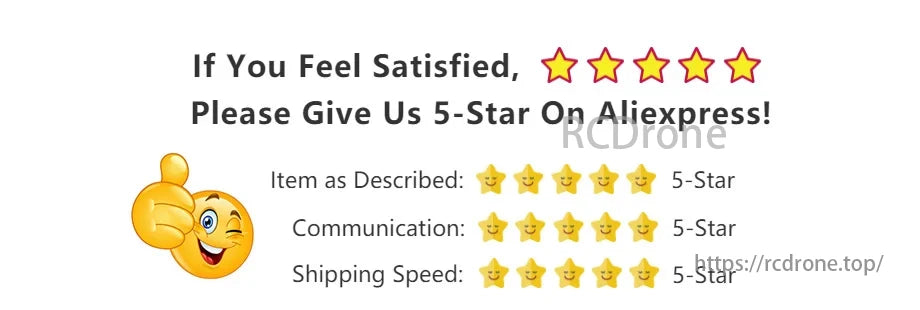 T-motor, Please give 5-star ratings on Aliexpress for item description, communication, and shipping speed.