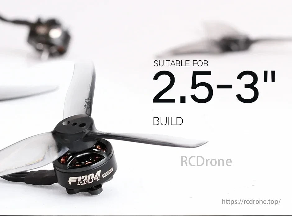 T-MOTOR F1204 brushless motor specifications and recommended applications for drone racing and freestyle flying.