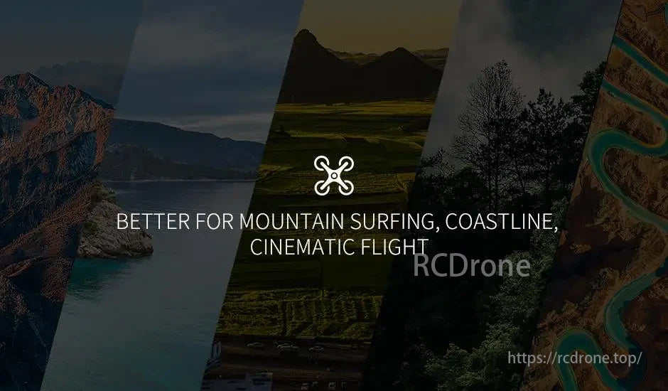 T-MOTOR excels for mountain surfing, coastline, and cinematic flight experiences.