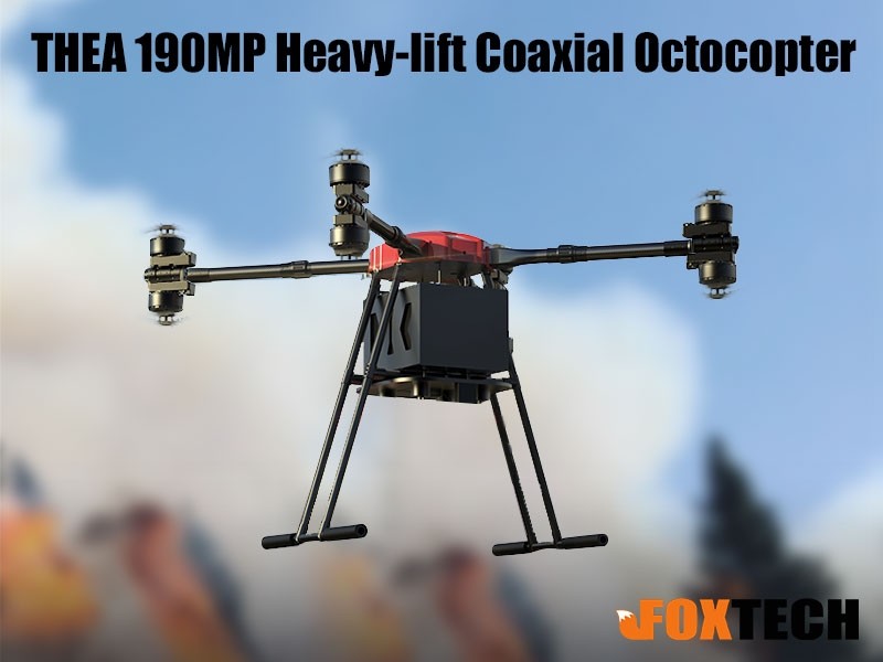 THEA 190MP Octocopter, Thea 190MP Octocopter carries a 50kg payload for up to 20 minutes for industrial applications.