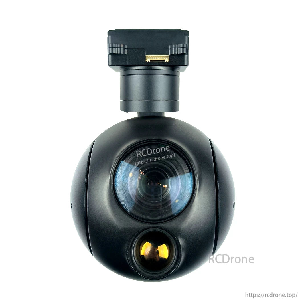 Dual-sensor gimbal camera with 30x zoom, 640×512 resolution, and 25mm thermal imaging for UAV inspections.