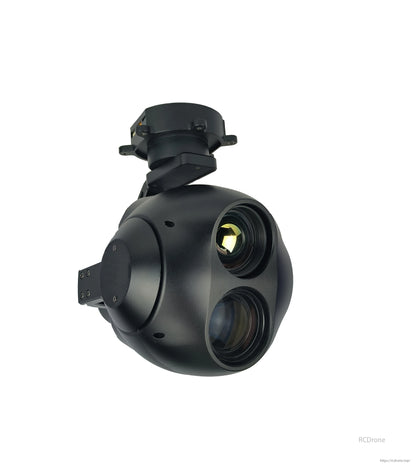 TOPOTEK KHP20A12 Çift Işıklı Drone Gimbal - 20x Optik / 140x Karışık Zoom 4K Kamera + 35mm 1280*1024 Termal Görüntüleme Kamerası, 3 Eksen Stabilize Gimbal, HDMI/Ethernet Çift Video Çıkışı