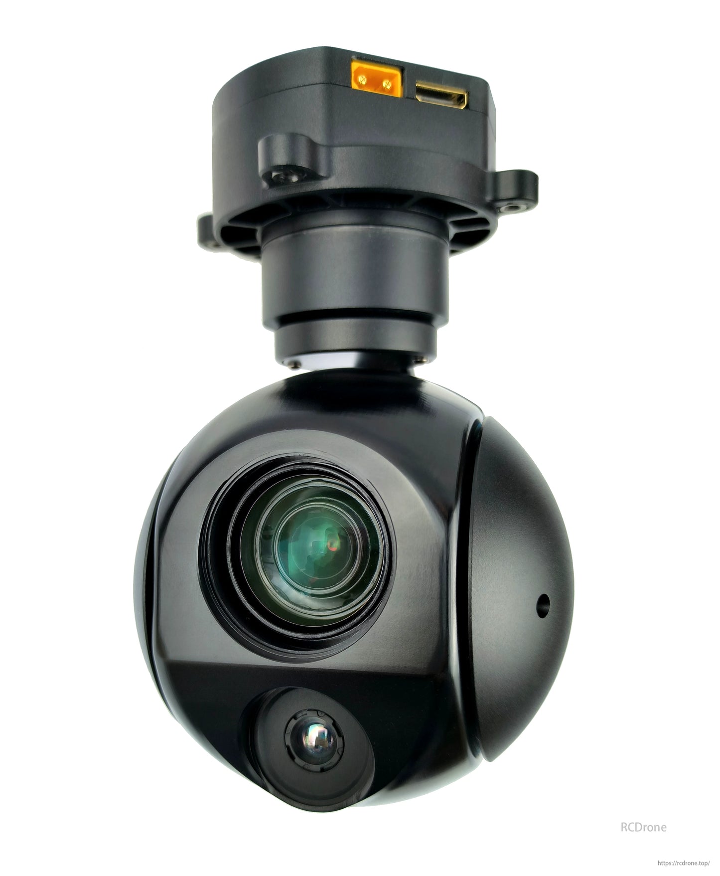 TOPOTEK KHY10G207 듀얼 라이트 드론 짐벌 - 10X 광학/90x 혼합 줌 1080P 가시광선 카메라 + 7mm 256x192 열화상 카메라 3축 짐벌 IP/HDMI 출력