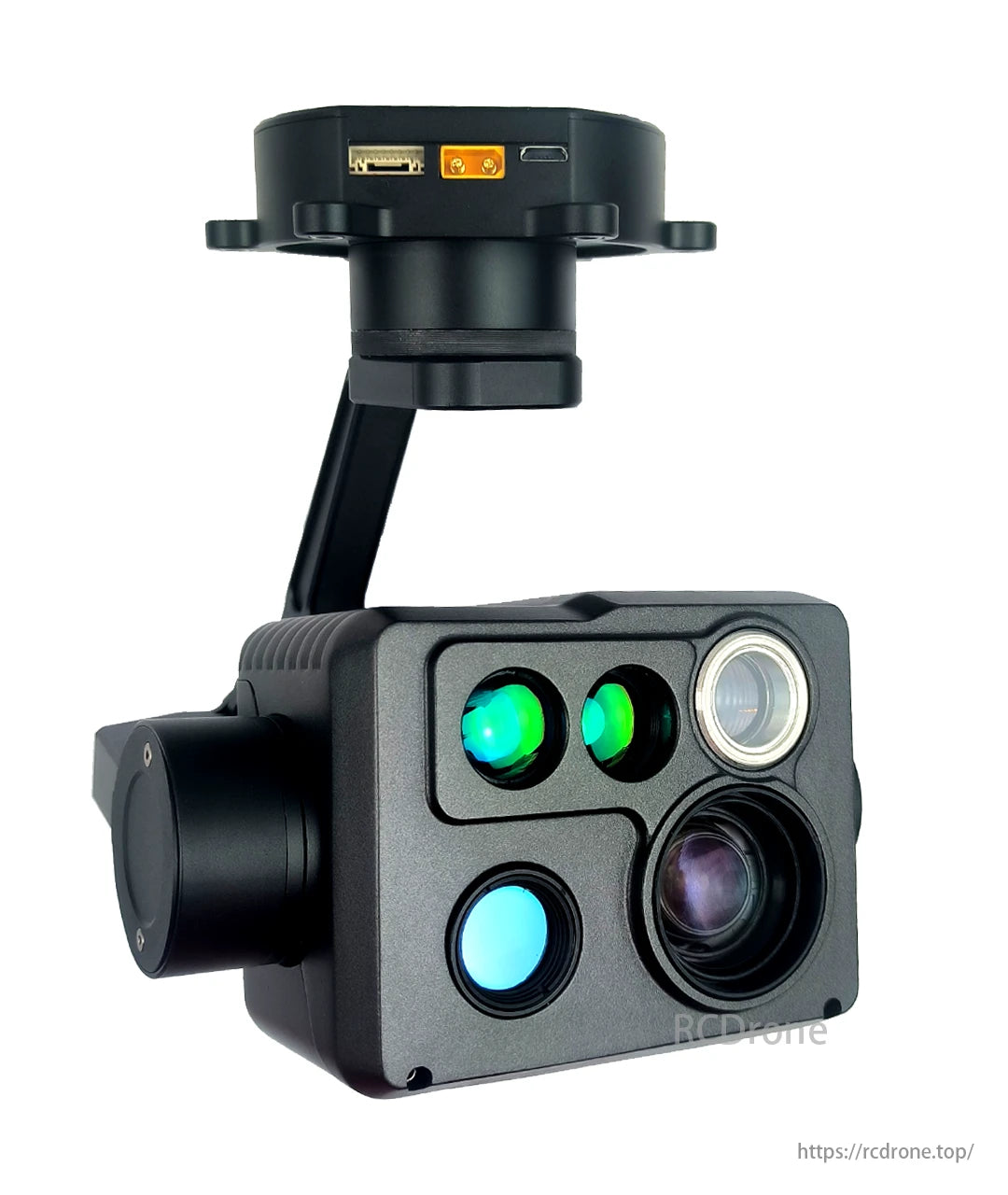 TOPOTEK KIT10A Dört Sensörlü Drone Gimbal - 10x görünür ışık+640x512 IR termal görüntüleme+1800m lazer mesafe bulucu+Kalın ışın lazer ışınımı