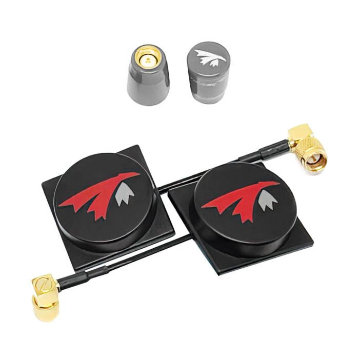 TrueRC X-AIR 5.8 MK II Antenna Pair for HDzero Goggles, 5.1–6.7GHz, 10 dBic, 120deg beam, SMA male, 15mm low-profile