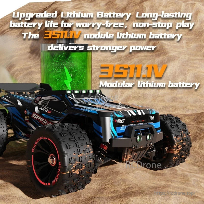 TSRC 9522 / 9522 Pro 1:16 RC Car, Upgraded 3S11.1V lithium battery provides long-lasting, powerful performance for continuous RC car play.