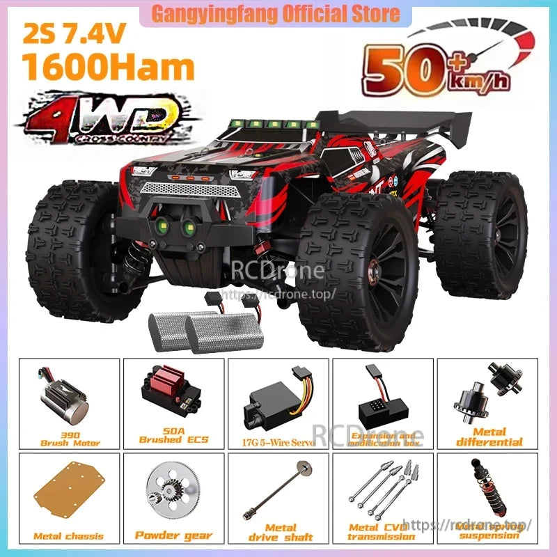 TSRC 9522 / 9522 Pro 1:16 Samochód RC 4WD Szybka Terenówka 85KM/H Bezszczotkowy lub 50KM/H Szczotkowy Monster Truck