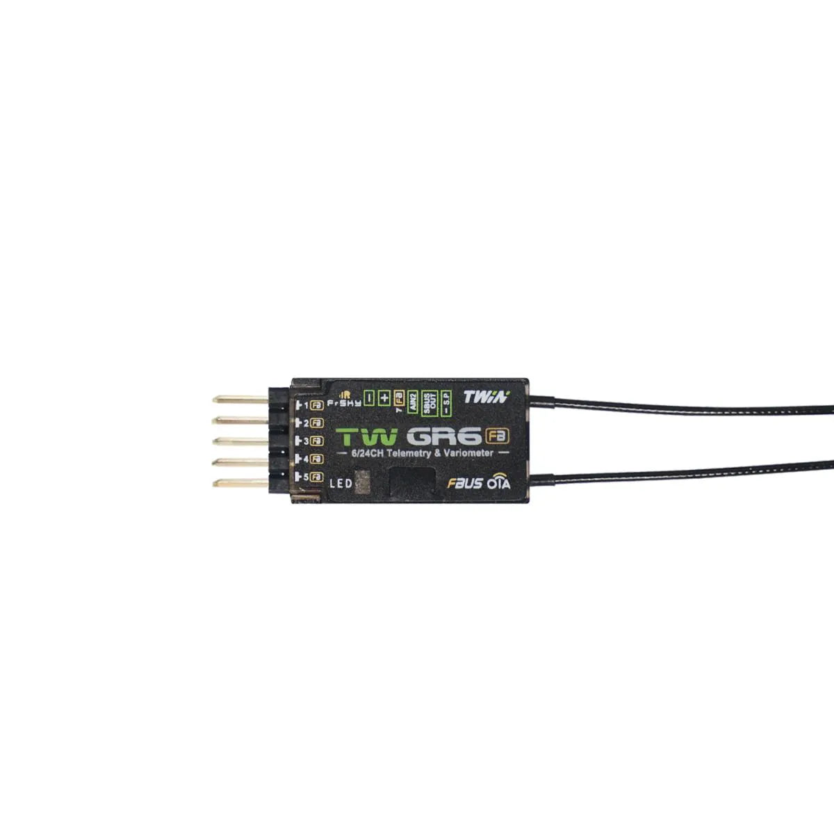 True Rounter Gr6 FrSky TW GR6 雙 2.4GHz 接收器,附 6 個 PWM 通道埠 – RCDrone