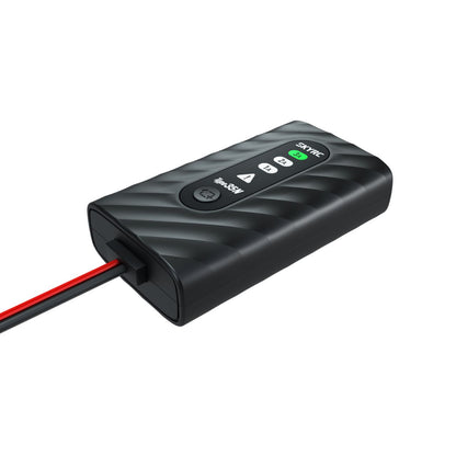SkyRC Type35N compact battery charger with top control buttons and attached red/black charging lead