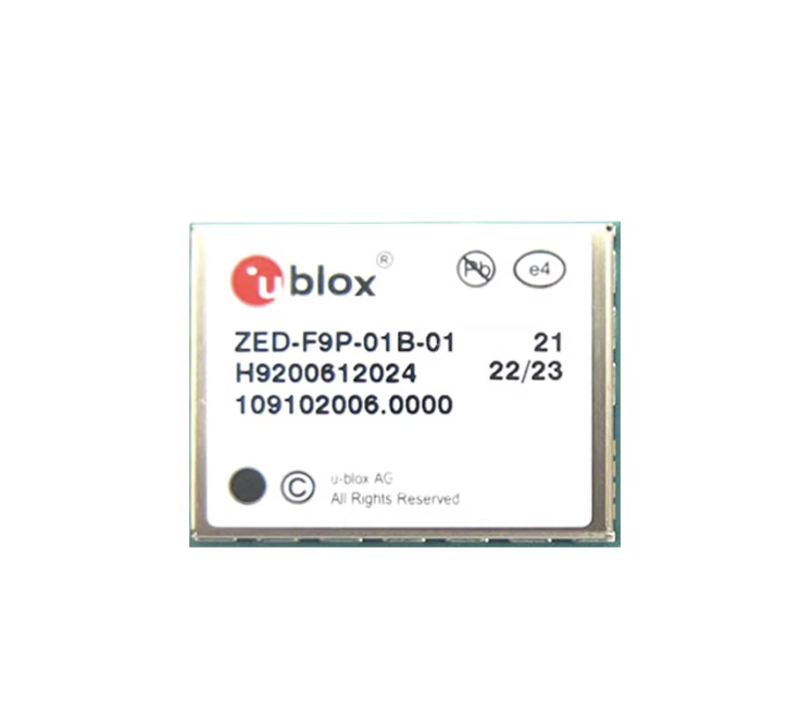 u-blox ZED-F9P-01B-01 ZED-F9P GNSS receiver module with labeled shielded top on compact PCB