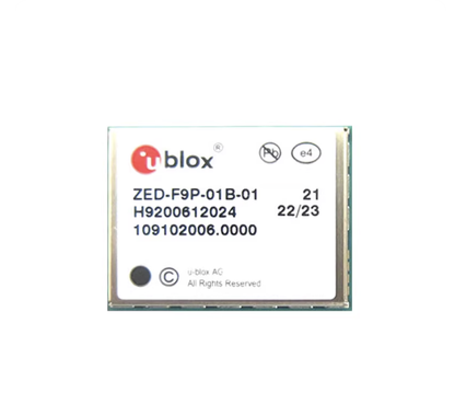 u-blox ZED-F9P-01B-01 ZED-F9P GNSS receiver module with labeled shielded top on compact PCB